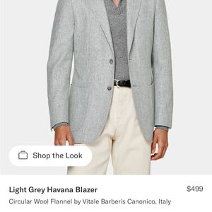 Light Grey Havana Blazer Slim fit 38 Regular